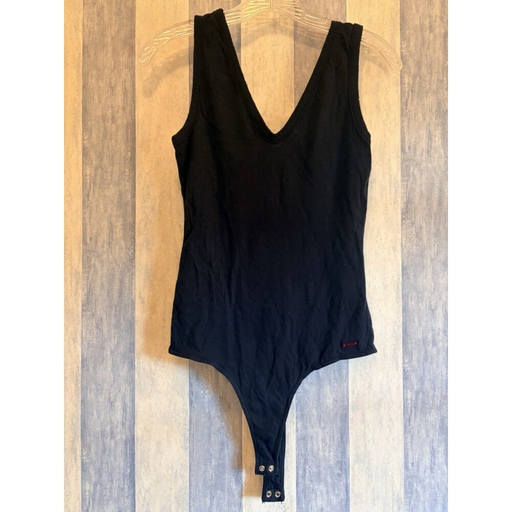 Philanthropy Black Tank Top Knit Bodysuit, Size XS 100% Cotton! Body Suit